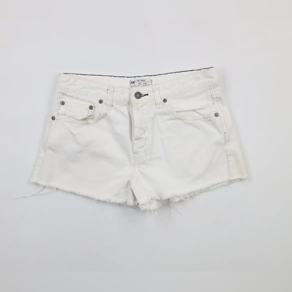 Free People White Denim Shorts